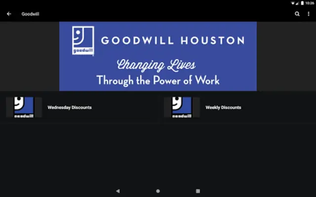 Goodwill Houston android App screenshot 1